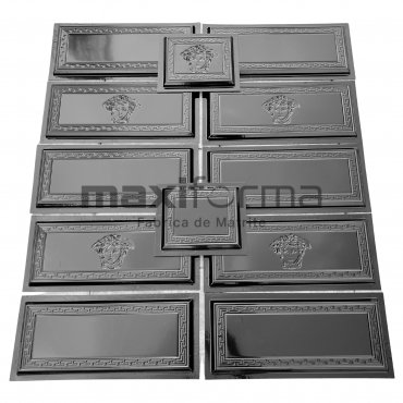 SET 1 mp (10 + 2 Jumatati Cadou) Matrite Travertin Lux - 4 cu margine tesita, 50x20x1.9cm